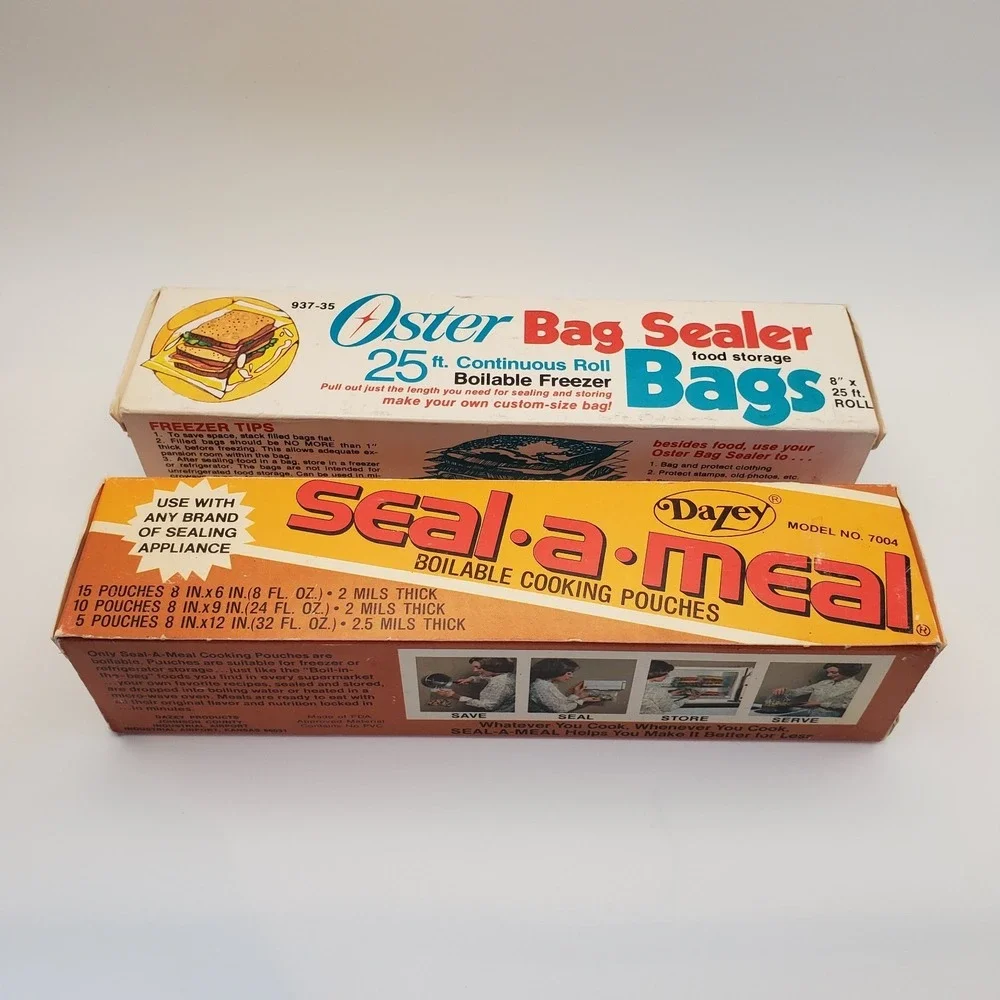 Oster and Dazey Vintage Boilable Cooking Bags Pouches Lot of 2 Seal-a-meal